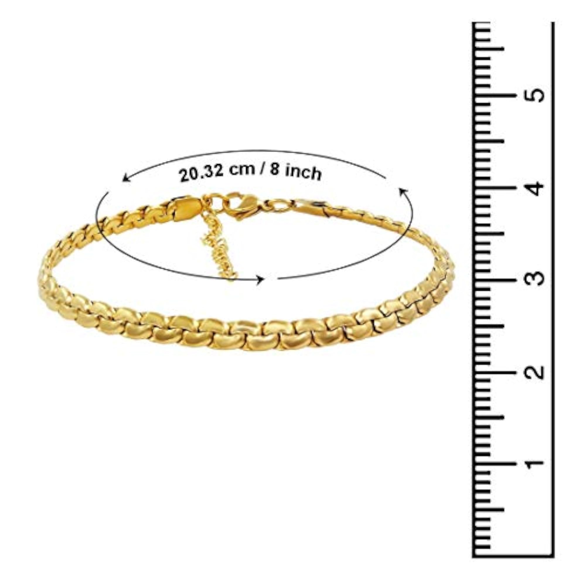 Combo of Chain Stainless Steel Wrist Bracelet for Men